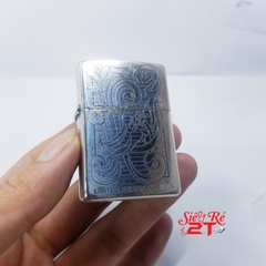 Zippo Mỹ XV la mã 1999 Mạ bạc khắc hoa văn Limited edition 0814 (Used 90%)