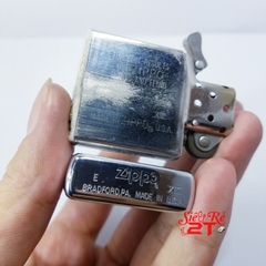 Zippo Mỹ XIII la mã 1997 Chrome phay xước chủ đề đầu lâu Skull (Used 90%)