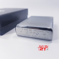 Zippo Vintage Brush Chrome 230.25 (No slashes) - Zippo Chính Hãng Mỹ Vintage Chrome xước không chặt góc (New box)