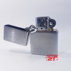 Zippo Vintage Brush Chrome 230.25 (No slashes) - Zippo Chính Hãng Mỹ Vintage Chrome xước không chặt góc (New box)