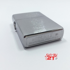 Vỏ Zippo Brush Chrome 200 Chính Hãng Mỹ - Vỏ Chrome phay xước (Newbox)