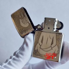 Zippo 250 HP Chrome Khắc Sâu Ánh Thau CowGirl - Hàng Chính Hãng