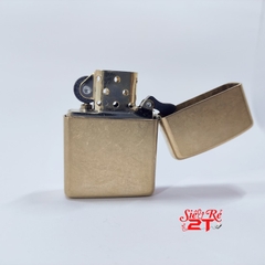 Zippo Armor Tumbled Brass 28496 - Zippo Armor Chính Hãng Vàng Xước Bụi