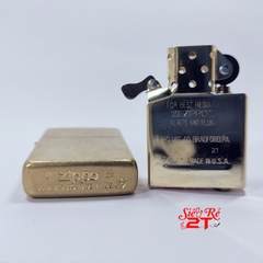 Zippo Armor Tumbled Brass 28496 - Zippo Armor Chính Hãng Vàng Xước Bụi