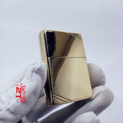 Zippo Vintage High Polish Brass 270 - Zippo Chính Hãng Brass Bóng Chặc Góc