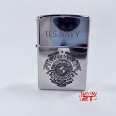 Zippo 250 High Polish Chrome Khắc Marine Corps