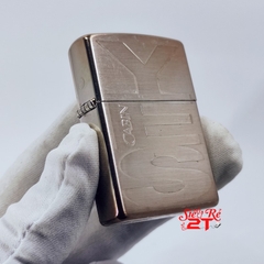 Zippo Mỹ 1997 XIII La Mã Mạ Bạc Chủ Đề Cabin Yes (New)