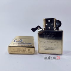 Zippo 204B Brush Brass Khắc Đổ Sơn Tàu Chiến U.S.S SIMPSON FFG-56