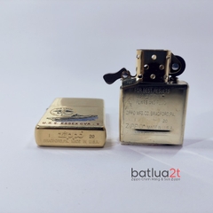 Zippo 204B Brush Brass Khắc Đổ Sơn Tàu Chiến U.S.S. ESSEX CVA - 9