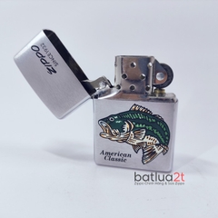 Zippo 1999 - XV la mã Brush chrome chủ đề câu cá (New)