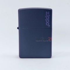 Zippo Navy Blue Matte Logo 239ZL Chính Hãng - Zippo Sơn Tỉnh Điện Màu Xanh Navy Logo Zippo