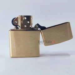 Zippo Brush Brass 204B Chính Hãng - Zippo Vàng Trơn Xước