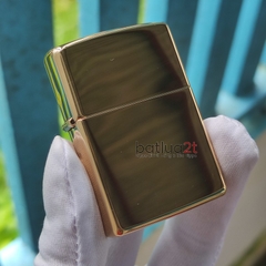 Zippo 254B High Polish Brass Chính Hãng Mỹ - Zippo Vàng Trơn Bóng