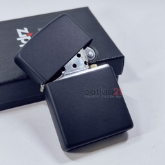 Zippo Black Matte 218 Chính Hãng - Zippo Sơn Đen Tỉnh Điện