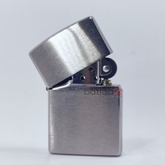 Zippo Brush Chrome 200 Chính Hãng - Mộc Đáy Lồi