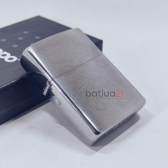 Vỏ Zippo Brush Chrome Mộc Đáy Lồi (Không Kèm Ruột)