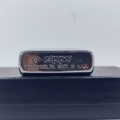 Vỏ Zippo Brush Chrome Mộc Đáy Lồi (Không Kèm Ruột)