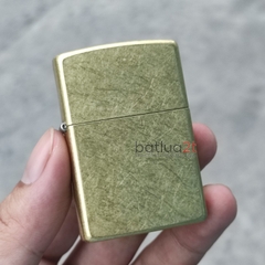 Zippo Street Brass 48267 Chính Hãng - Zippo Vàng Xước Bụi