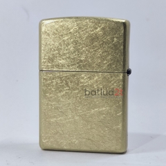 Zippo Street Brass 48267 Chính Hãng - Zippo Vàng Xước Bụi