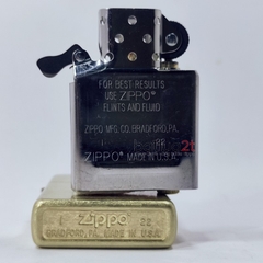 Zippo Street Brass 48267 Chính Hãng - Zippo Vàng Xước Bụi