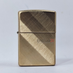 Zippo Diagonal Weave Brass 29675 Chính Hãng - Zippo Vàng Xước Vân Chéo