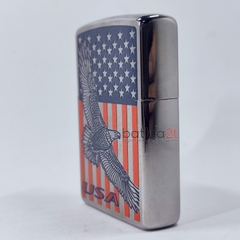 Zippo 2019 Brush Chrome Eagle USA Flag