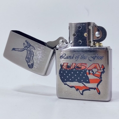 Zippo 200 Chủ Đề Eagle USA Map 2019