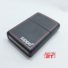 Zippo Red Black 218ZB Chính Hãng - Zippo sơn tỉnh điện đen viền đỏ chính hãng Mỹ