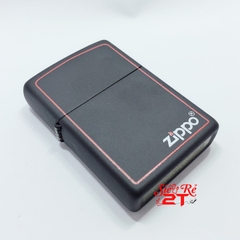 Zippo Red Black 218ZB Chính Hãng - Zippo sơn tỉnh điện đen viền đỏ chính hãng Mỹ