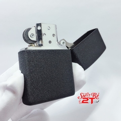 Zippo Reg Black Crackle 236 - Zippo Đen Nhám (Newbox)