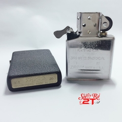 Zippo Reg Black Crackle 236 - Zippo Đen Nhám (Newbox)