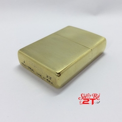 Zippo La Mã XV - 1999 Brass trơn xã sơn mộc ngược (Used 90%)