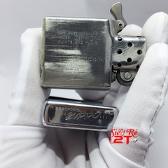 Zippo Cổ 1967 Mộc Ngược Brushed Chrome Chủ Đề Xe LIL Indian - Bông khối, bấc bột, lưỡi gà lá lúa (Used 90%)