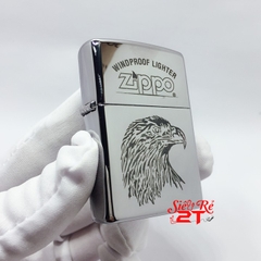 Zippo 250 High Polished Chrome Khắc Đầu Đại Bàng - Zippo 250 Chính Hãng