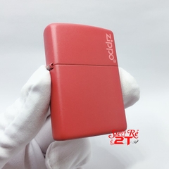 Zippo 233ZL Red Matte Logo Chính Hãng - Zippo sơn tỉnh điện đỏ có logo (Newbox)