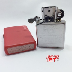 Zippo 233ZL Red Matte Logo Chính Hãng - Zippo sơn tỉnh điện đỏ có logo (Newbox)