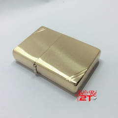 Zippo Vintage Brushed Brass 240 Chính Hãng - Zippo Vintage vàng xước chặc góc (Newbox)