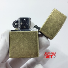 Zippo Antique Brass 201FB - Zippo Chính Hãng Brass Giả Cổ