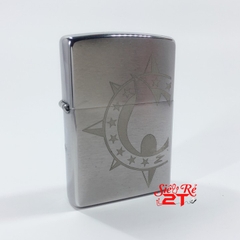 Zippo 2018 Brush Chrome Chủ đề ngọn lửa Zippo (New)