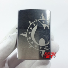 Zippo 2018 Brush Chrome Chủ đề ngọn lửa Zippo (New)