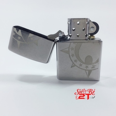 Zippo 2018 Brush Chrome Chủ đề ngọn lửa Zippo (New)