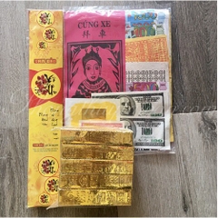 Bộ giấy vàng mã cúng xe