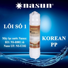 Lõi lọc PP kiểu dáng Hàn Quốc (Polypropylene) NASUN NS-P203 (LÕI SỐ 1)