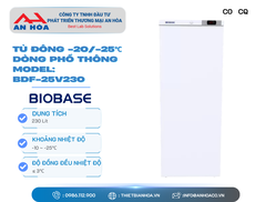 Tủ Đông -20/-25℃ (Dòng Phổ Thông) 40L, 230L, 300L hãng: Biobase/Trung Quốc
