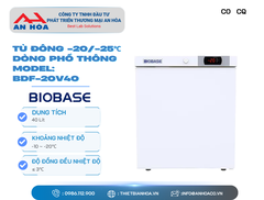 Tủ Đông -20/-25℃ (Dòng Phổ Thông) 40L, 230L, 300L hãng: Biobase/Trung Quốc