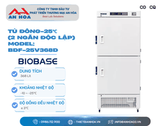 Tủ đông -25°C (2 ngăn độc lập) 368L, 528L hãng: Biobase/Trung Quốc