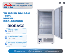 Tủ đông âm sâu-60°C dung tích lớn 608L, 708L, 808L, 938L hãng: Biobase/Trung Quốc