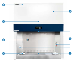 Tủ cấy vi sinh đôi dòng thổi đứng, có cửa số kính quan sát 2 bên LCB-0151VW, Labtech - Hàn Quốc