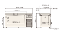 Tủ đông âm sâu nằm ngang -86oC, 487L, Model: MDF-594 ULT, Hãng: PHCBi / Nhật Bản