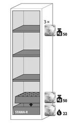 Tủ bảo quản hoá chất độc, model: CS.195.054.WDFW, Hãng: ASECOS - Đức